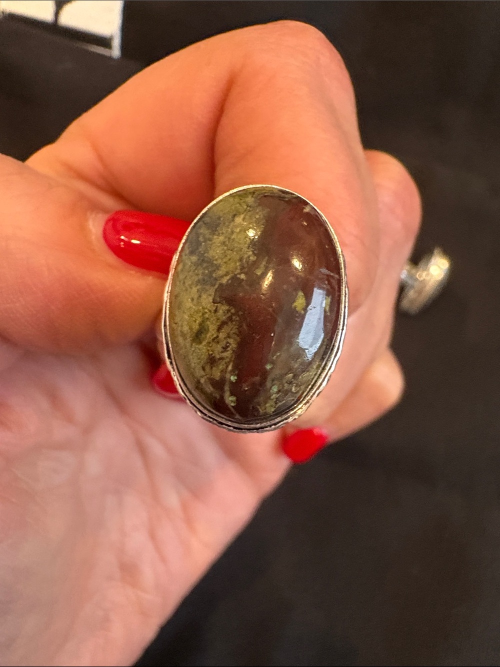9 New Handcrafted Natural Multi-Stone Adjustable Cocktail Rings 925 Silver - Picture 9 of 13